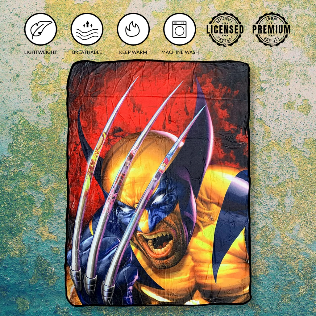 Marvel - X-Men Wolverine Claw by Greg Horn - 45 x 60 Inch Fleece Throw Blanket