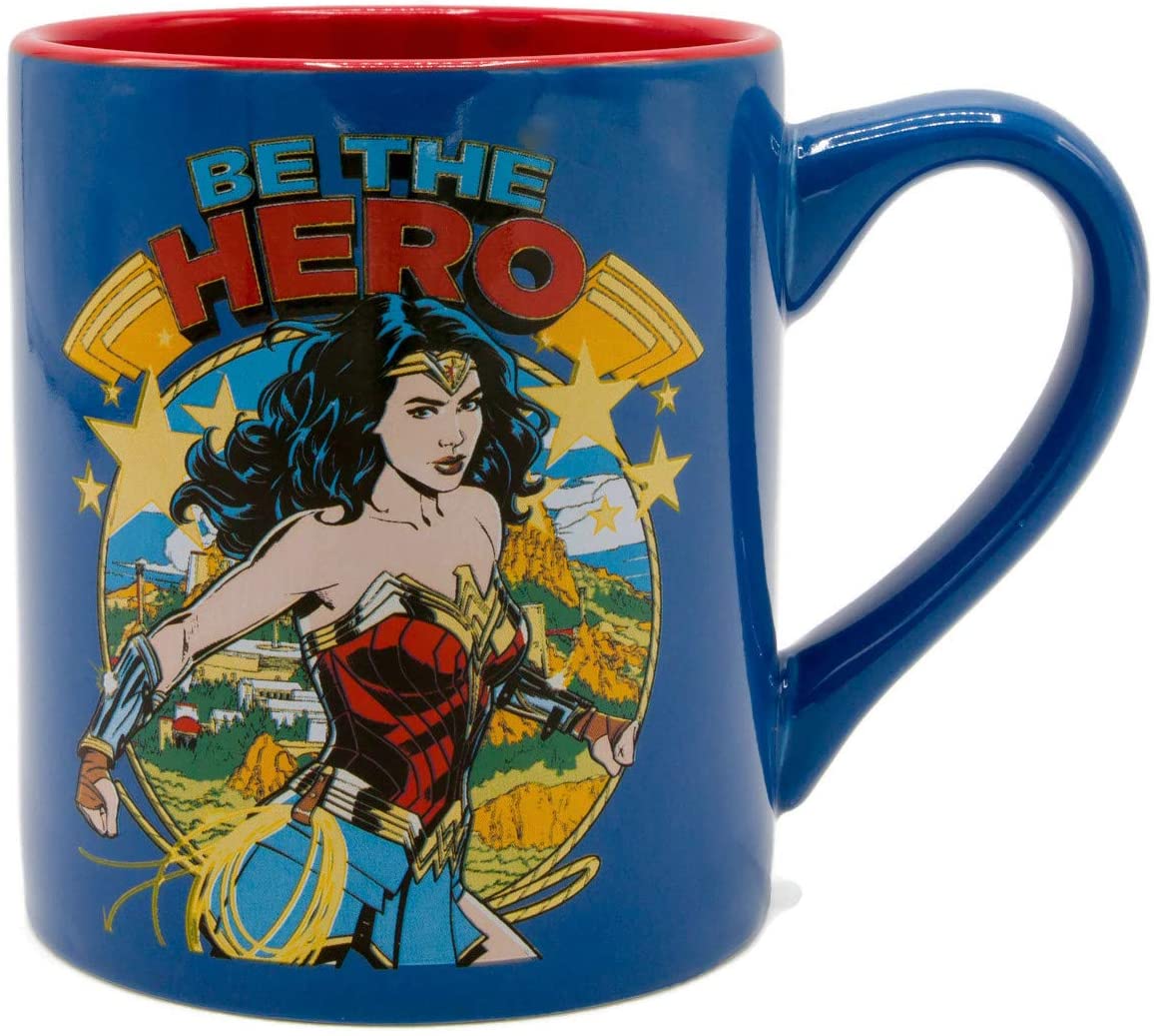 Wonder Woman Retro Cover be the Hero 14oz Ceramic Coffee Mug - Fundom