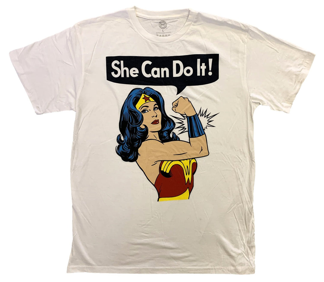 Wonder Woman She Can Do It DC Comics Adult T-Shirt - Fundom