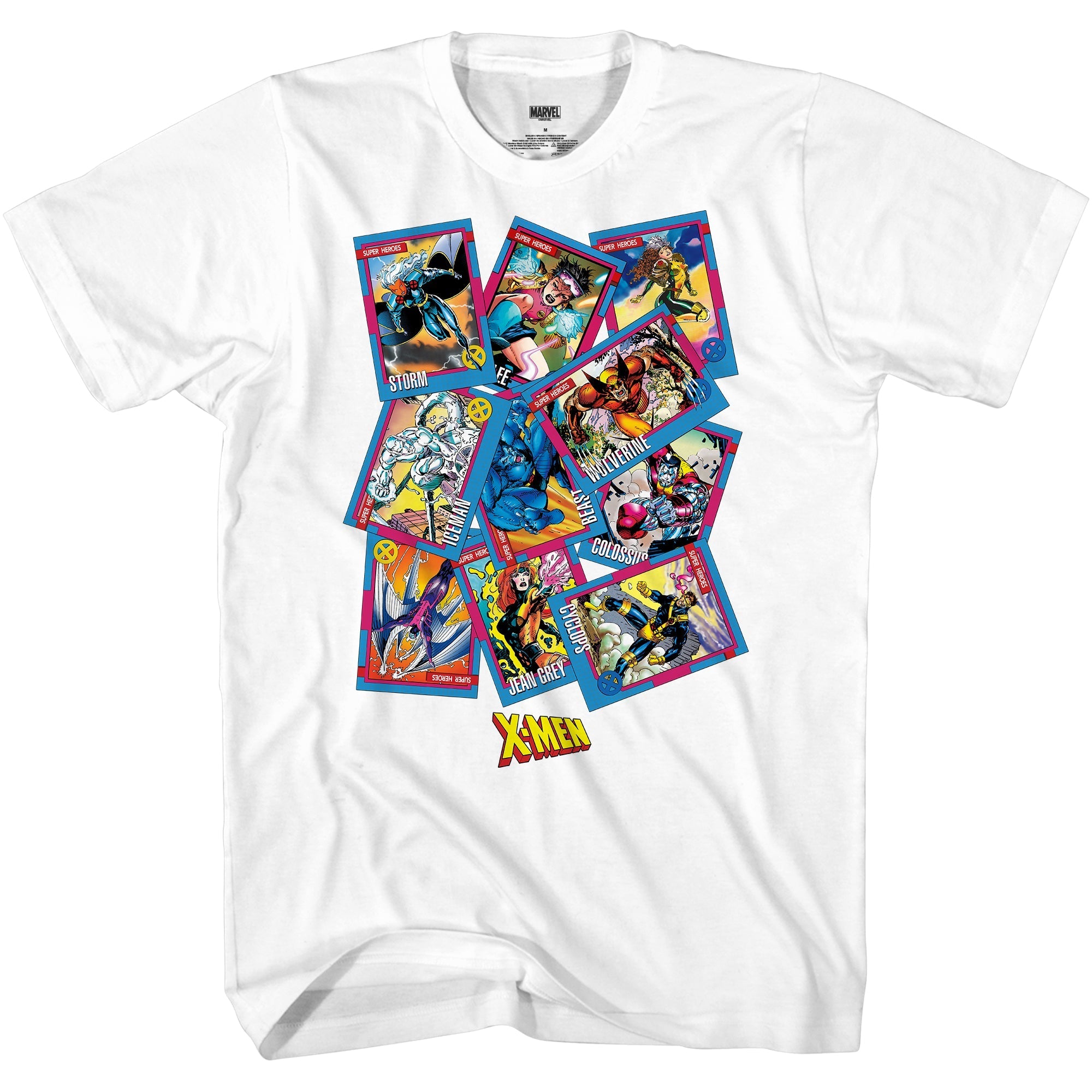 X - Men 90's Trading Cards Collection by Jim Lee Marvel Comics Adult T-Shirt - Fundom
