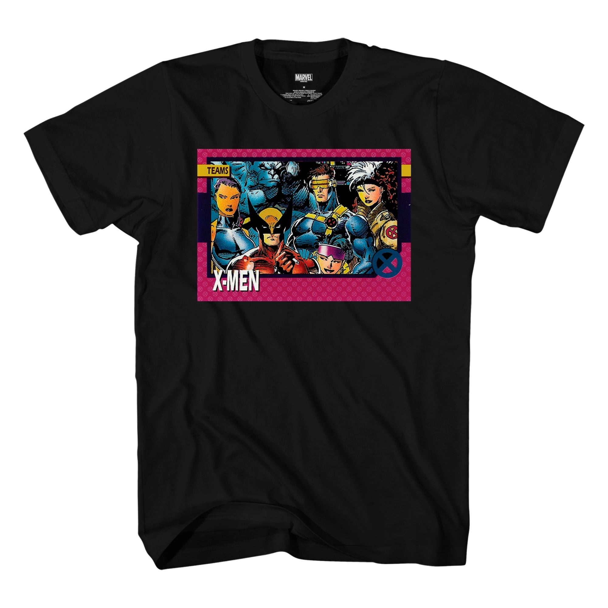 X - Men Blue Team 90's Trading Card by Jim Lee Marvel Comics Adult T-Shirt - Fundom