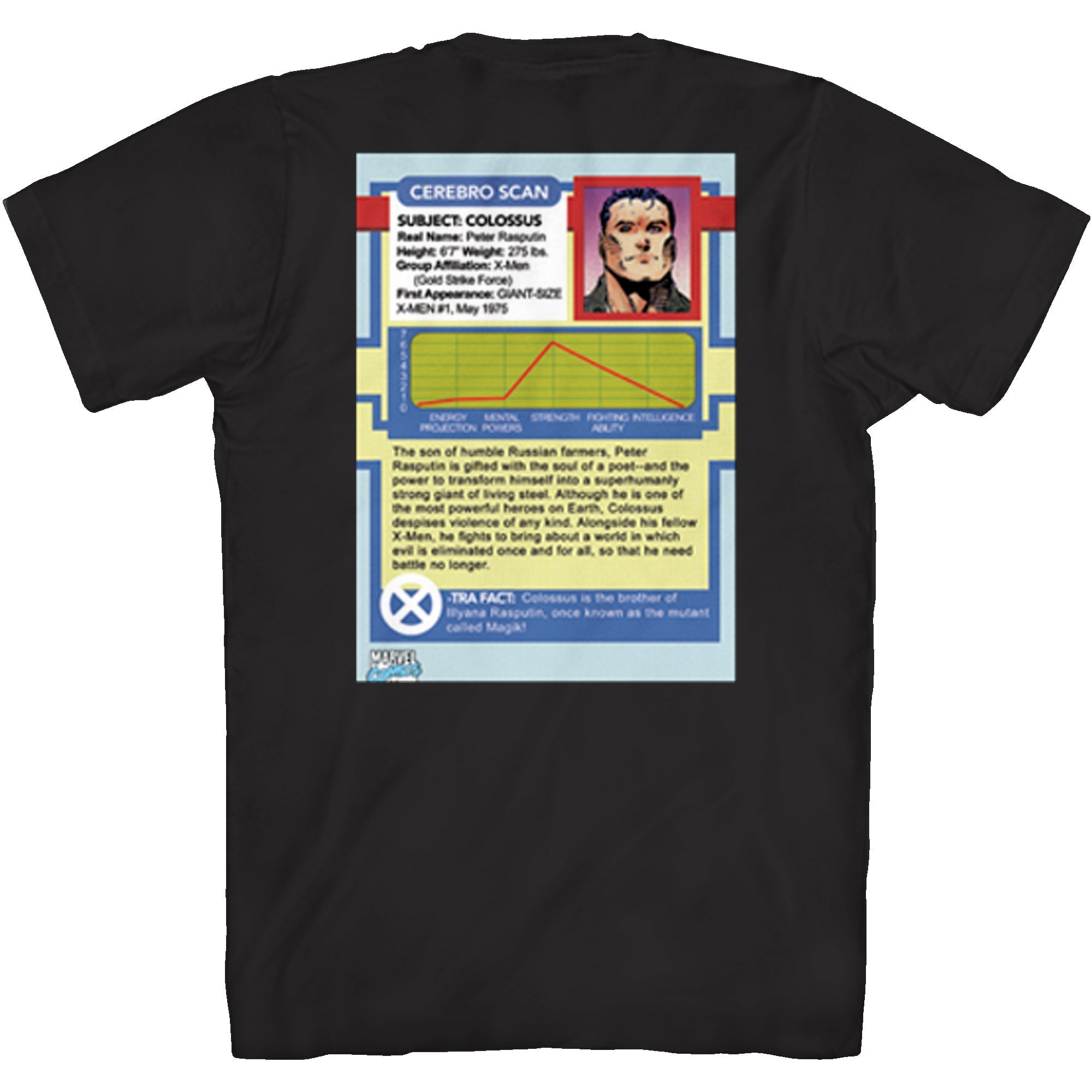 X - Men Colossus 90's Trading Card by Jim Lee Marvel Comics Adult T-Shirt - Fundom