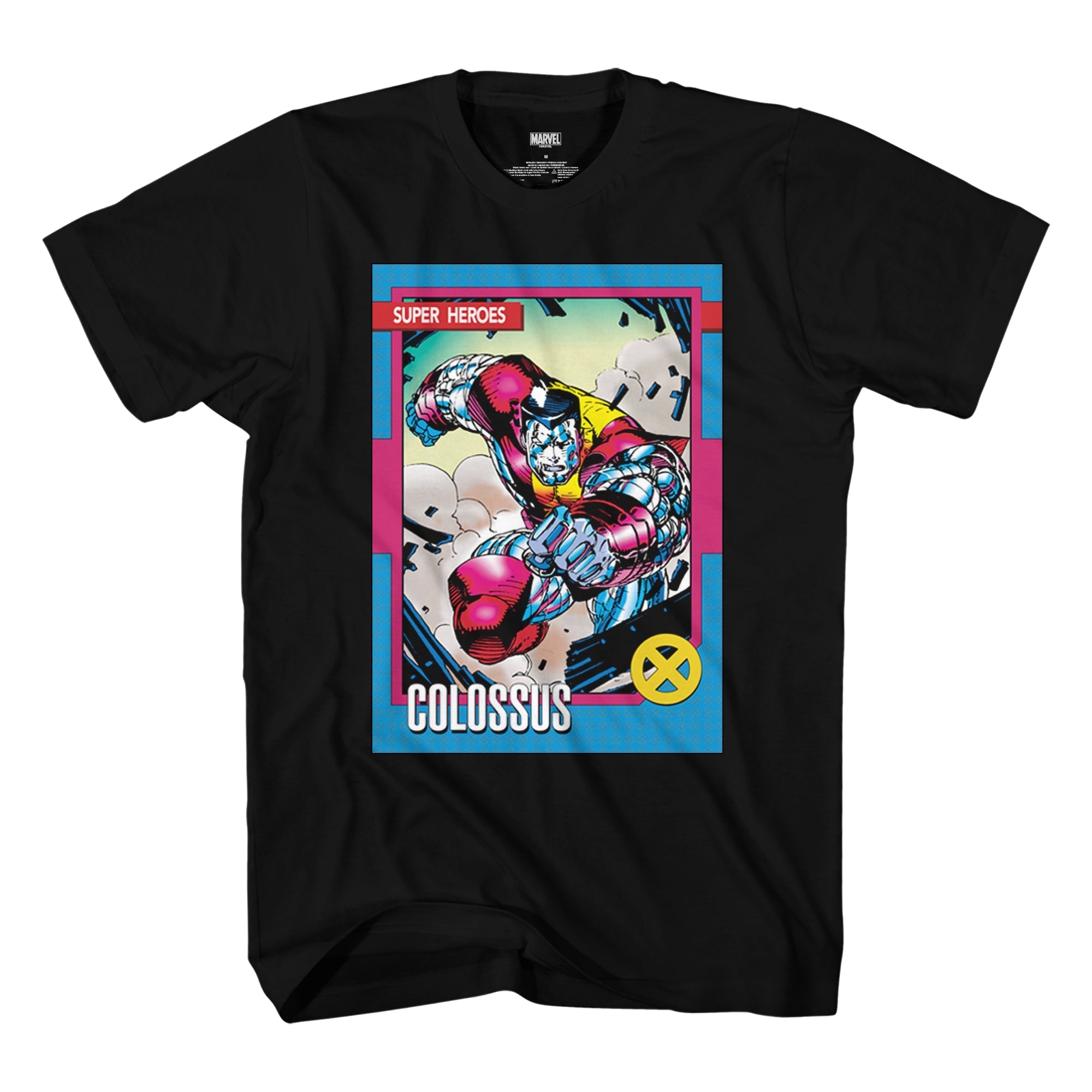 X - Men Colossus 90's Trading Card by Jim Lee Marvel Comics Adult T-Shirt - Fundom
