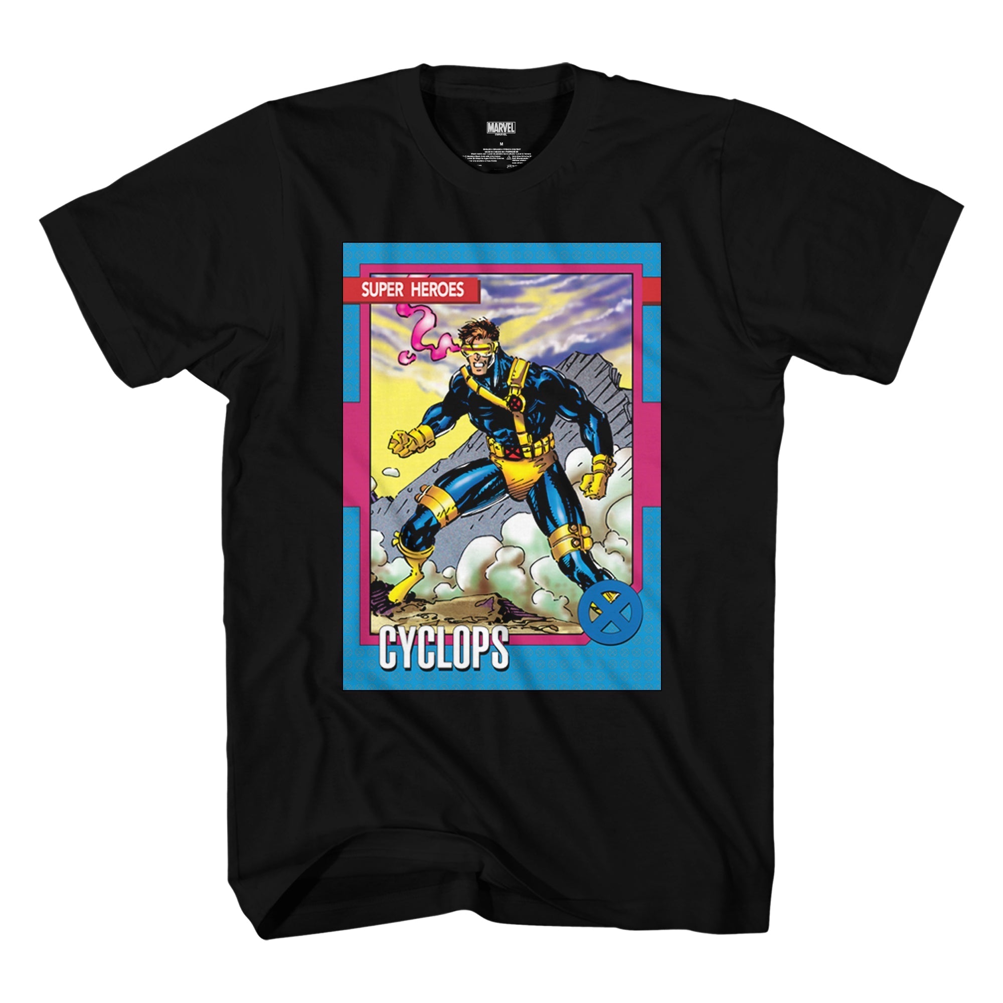 X - Men Cyclops 90's Trading Card by Jim Lee Marvel Comics Adult T-Shirt - Fundom