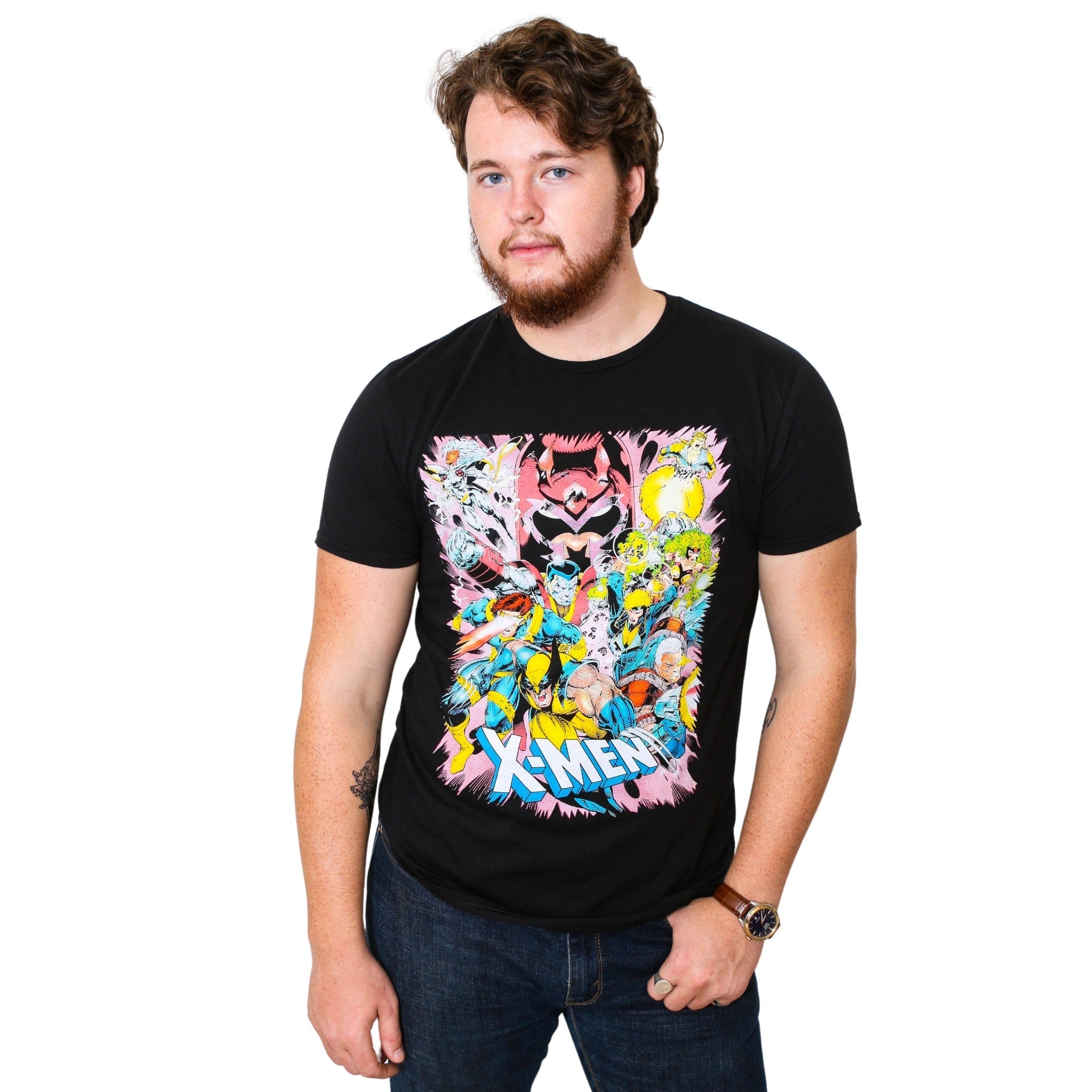 X - Men Jump Out Team 90's Marvel Comics Adult T Shirt - Fundom