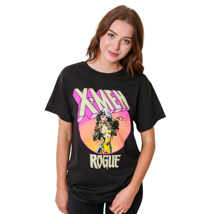 X - Men Rogue 90's Circle Marvel Comics Adult T-Shirt - Fundom