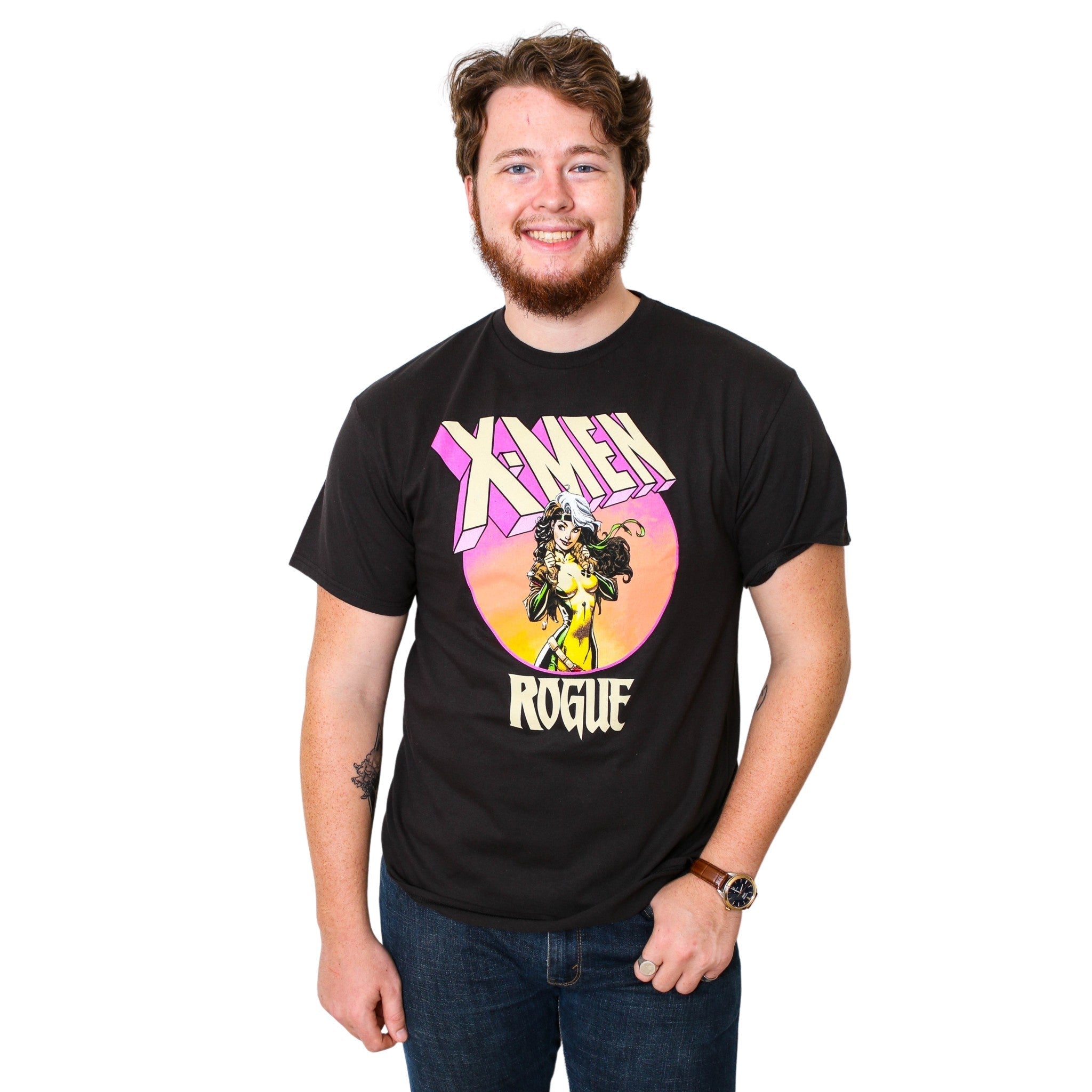 X - Men Rogue 90's Circle Marvel Comics Adult T-Shirt - Fundom