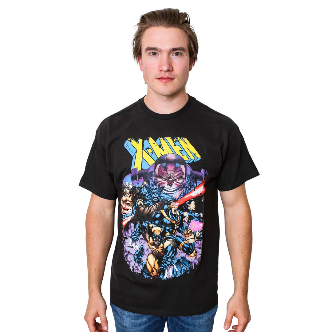 X - Men Vs Apocalypse Cover 90's Marvel Comics Adult T-Shirt - Fundom