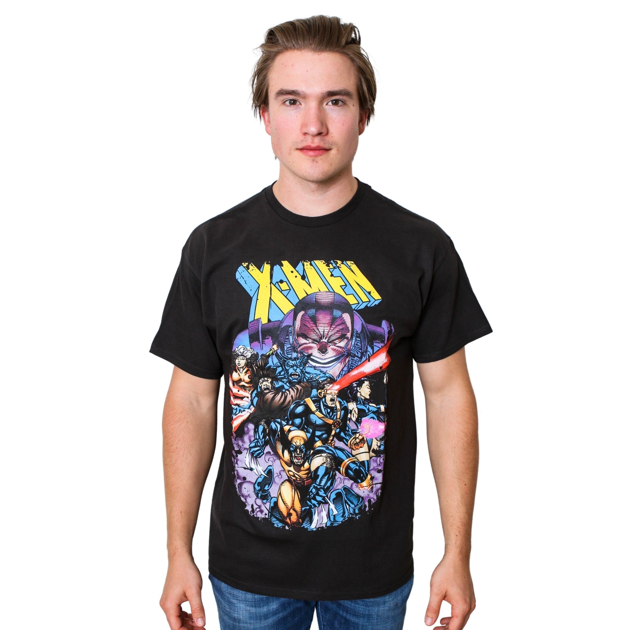 X - Men Vs Apocalypse Cover 90's Marvel Comics Adult T-Shirt - Fundom