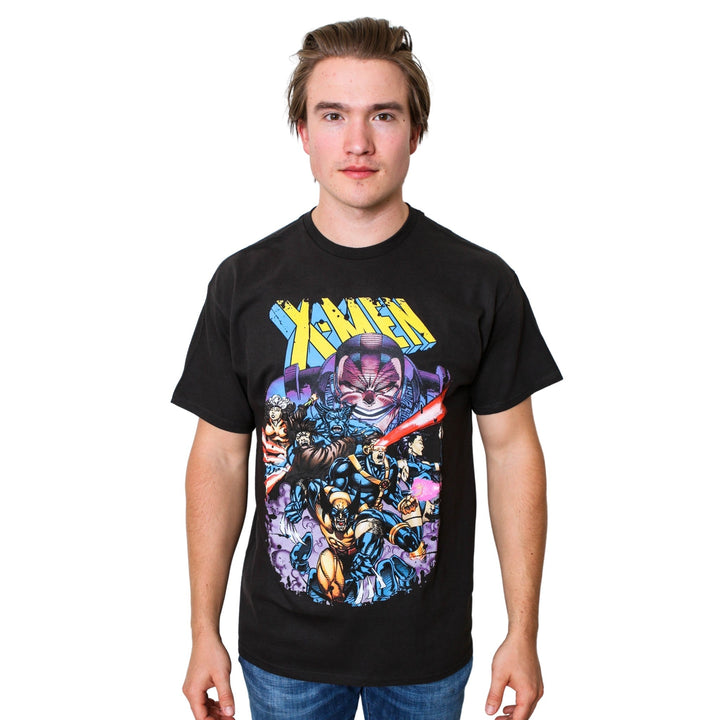 X - Men Vs Apocalypse Cover 90's Marvel Comics Adult T-Shirt - Fundom