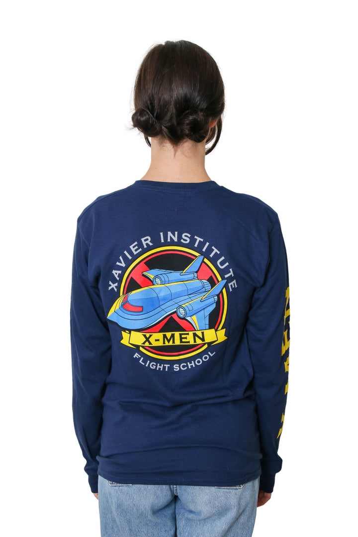 X - Men Xavier Institute Flight School Blackbird Marvel Long Sleeve T Shirt - Fundom