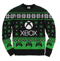 Xbox Logo Pattern Gamer Offcially Licesned Adult Ugly Fleece Sweater - Fundom
