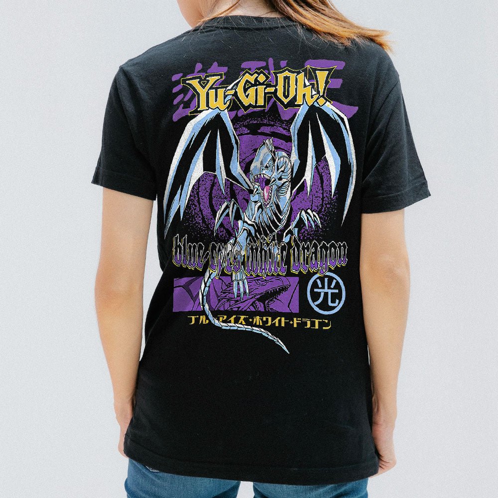 Yu - Gi - Oh! - Duel Blue - Eyes White Dragon Adult T-Shirt - Black - Officially Licensed - Fundom