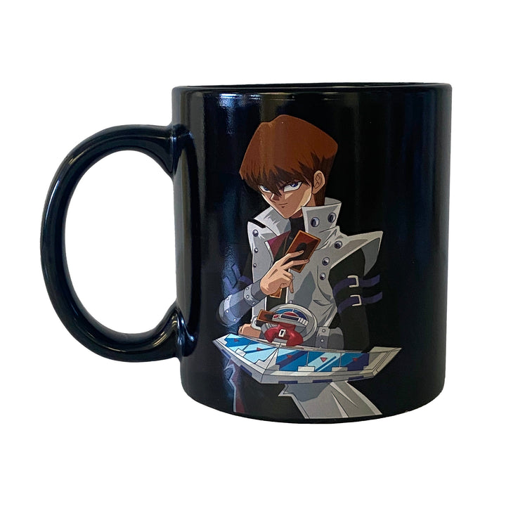 YU-GI-OH Seto Kiaba and Blue Eyes White Dragon 15 oz. Heat Change Ceramic Coffee Mug