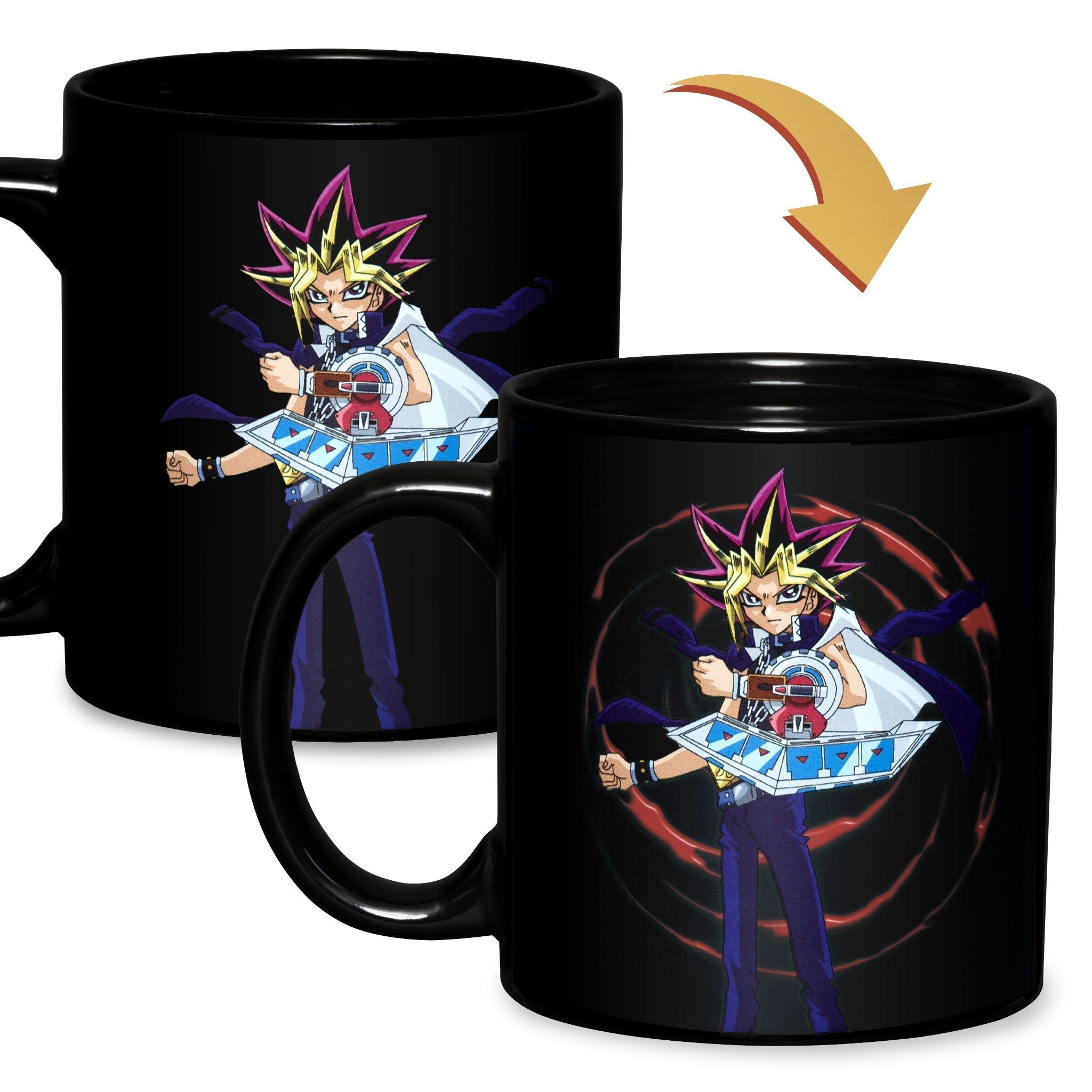 YU - GI - OH Yugi and Dark Magician 15 oz. Heat Change Ceramic Coffee Mug - Fundom