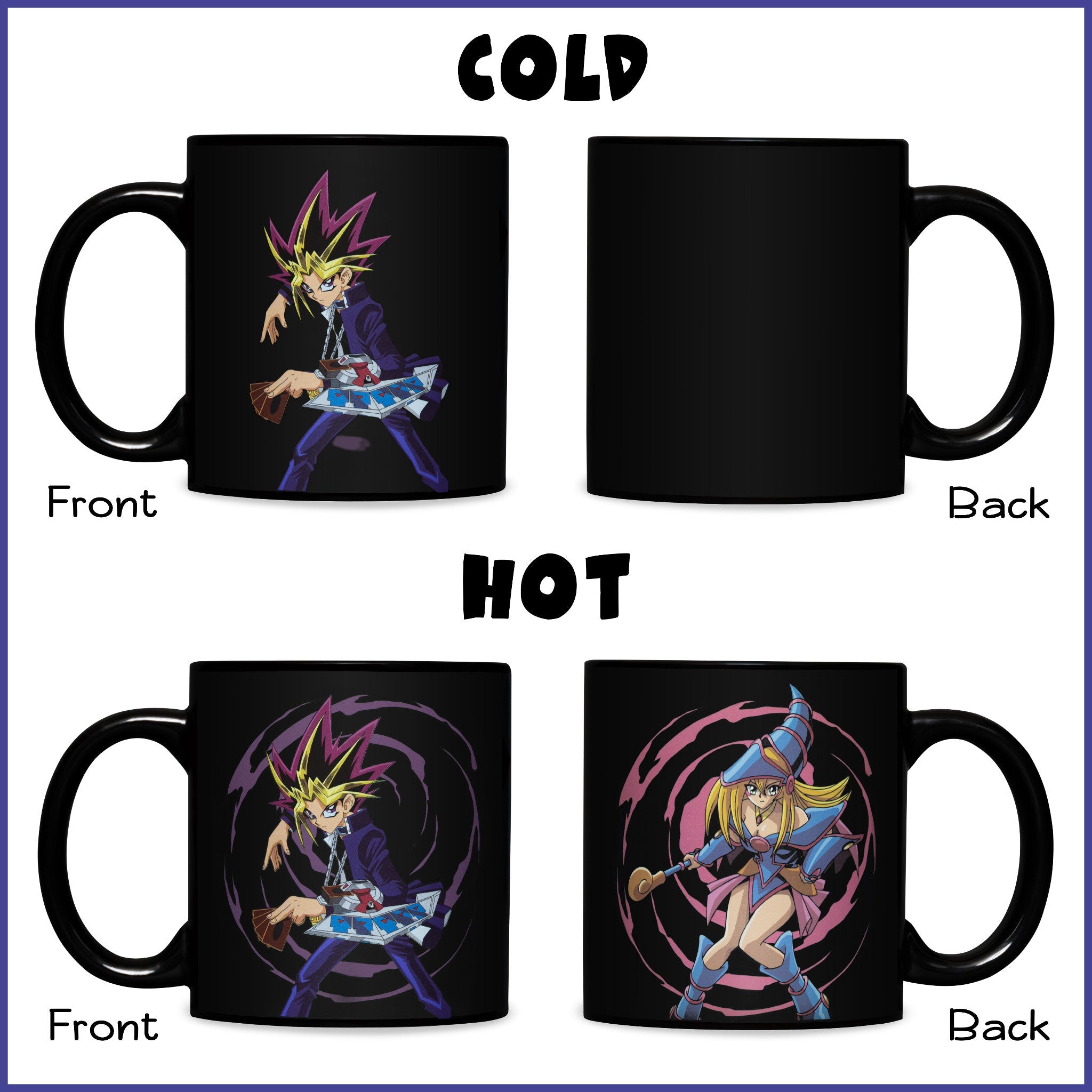 YU-GI-OH Yugi and Dark Magician Girl 15 oz. Heat Change Ceramic Coffee Mug