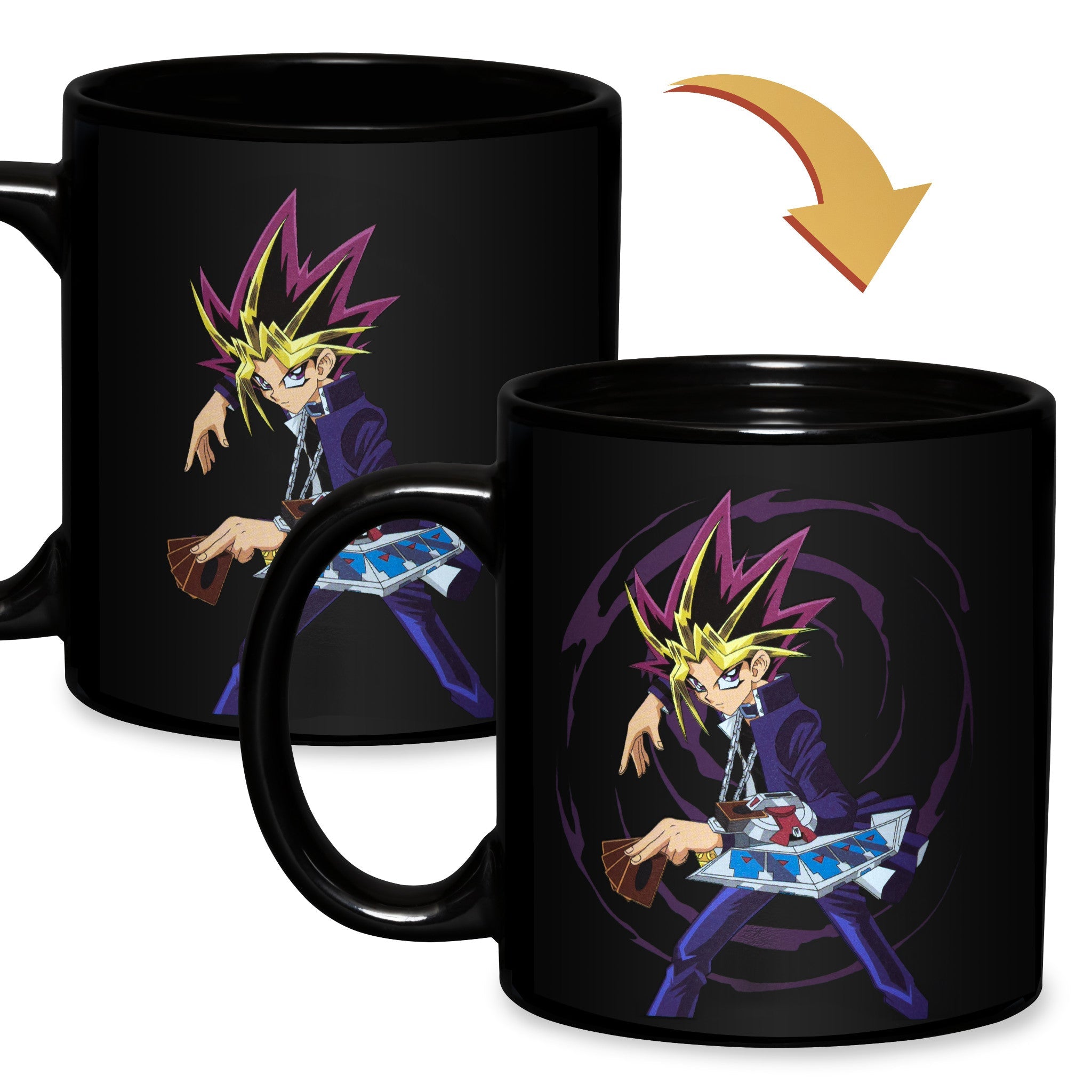 YU-GI-OH Yugi and Dark Magician Girl 15 oz. Heat Change Ceramic Coffee Mug