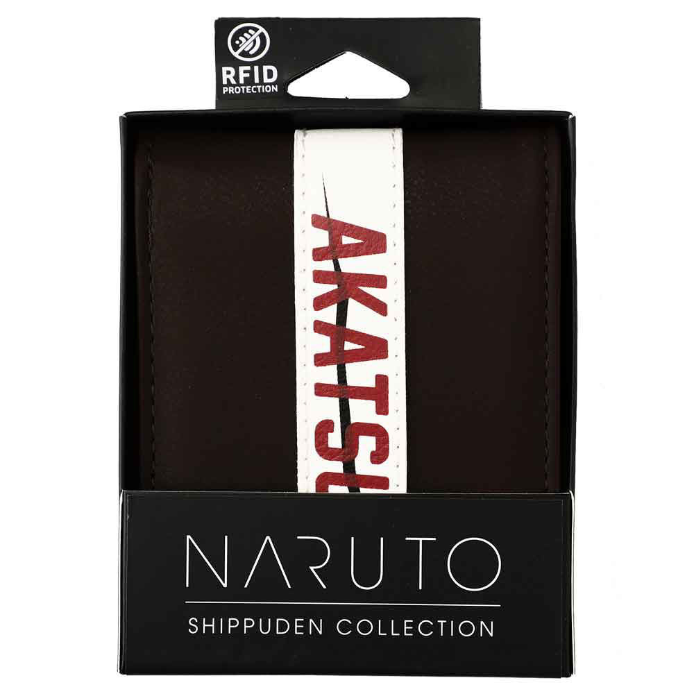 Naruto Shippuden Akatsuki PU Applique Nylon Bifold Wallet
