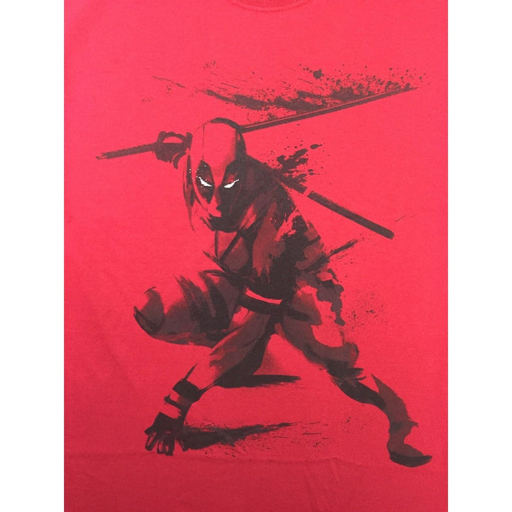 Deadpool Movie Sword Slash Sumi E Adult T-Shirt