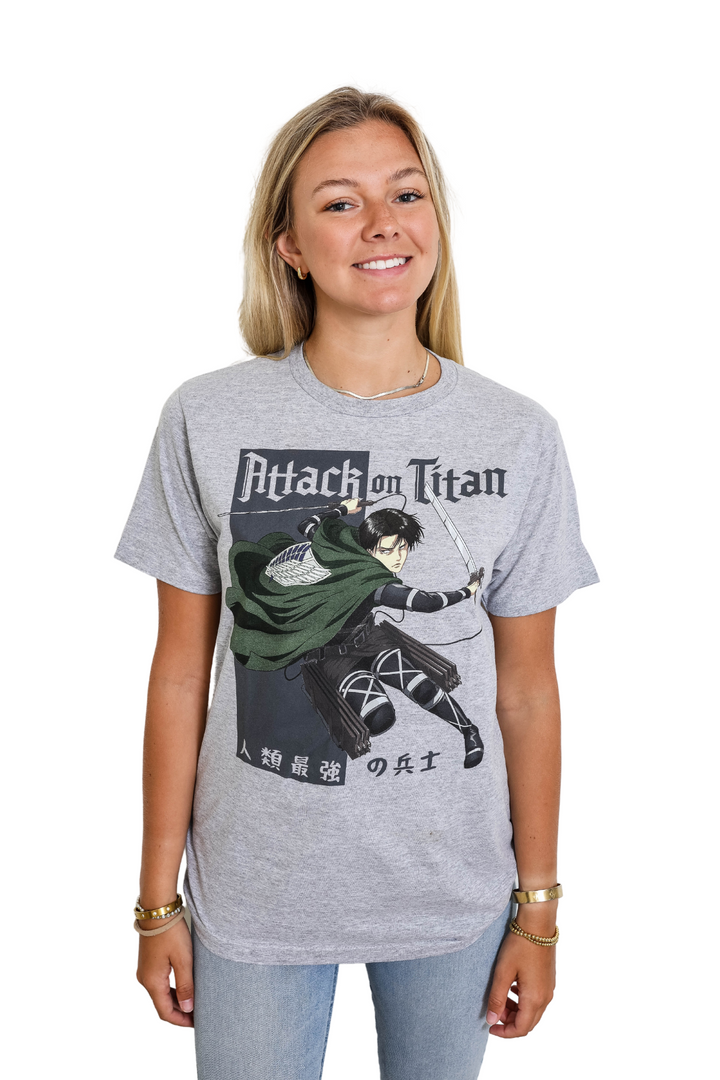Attack On Titan Levi Ackerman Strongest Soldier Officially Licensed Adult Heather T-Shirt