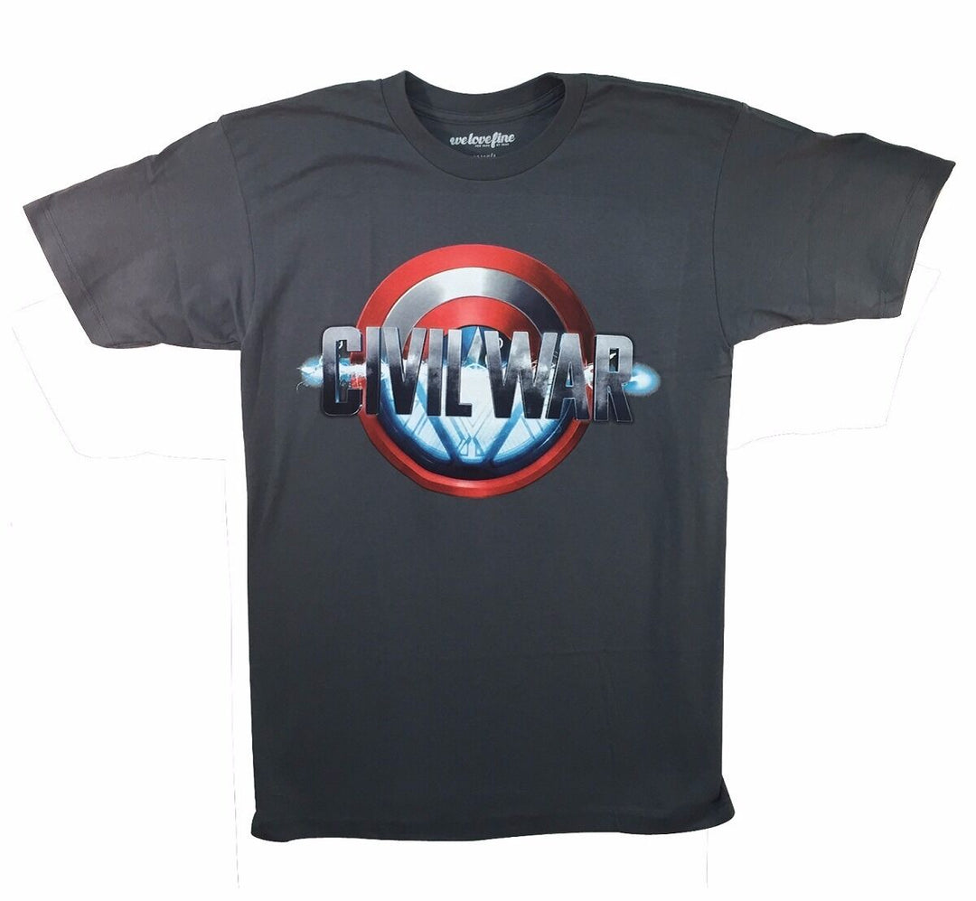 Captain America Civil War Shield Marvel Adult T-Shirt
