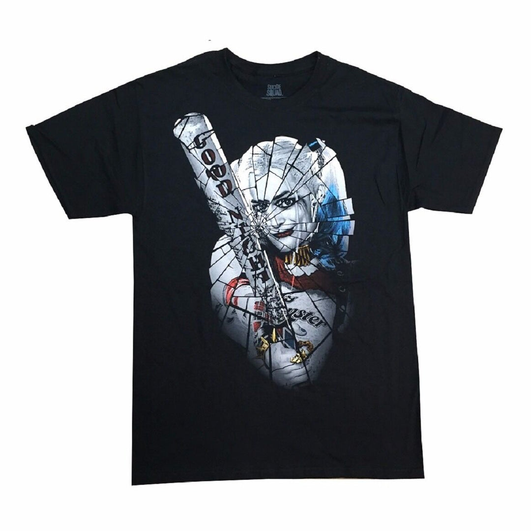 Suicide Squad Harley Quinn Shattered Glass Adult T-Shirt