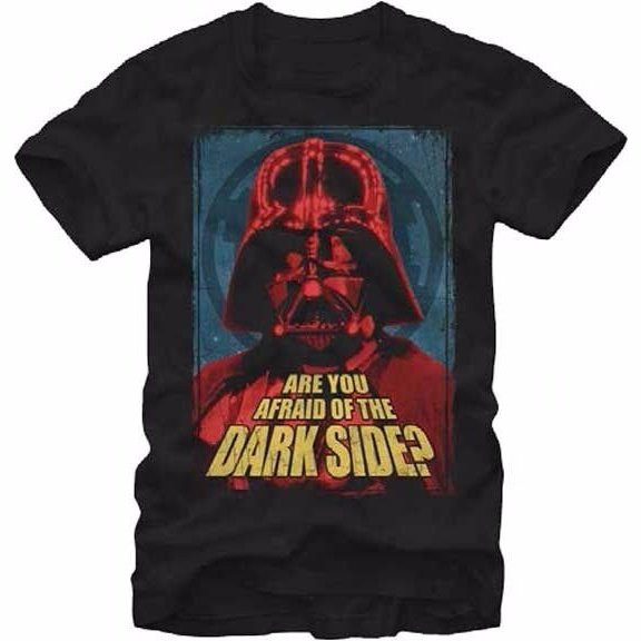 Star Wars Movie Darth Vader Fear The Dark Adult T-Shirt