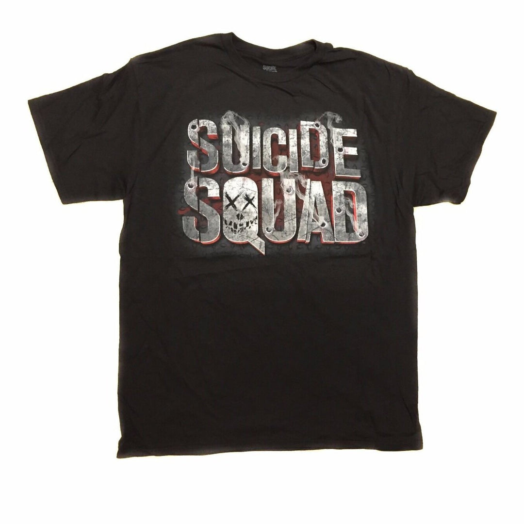 Suicide Squad Logo Smoke Holes DC Comics Adult T-Shirt