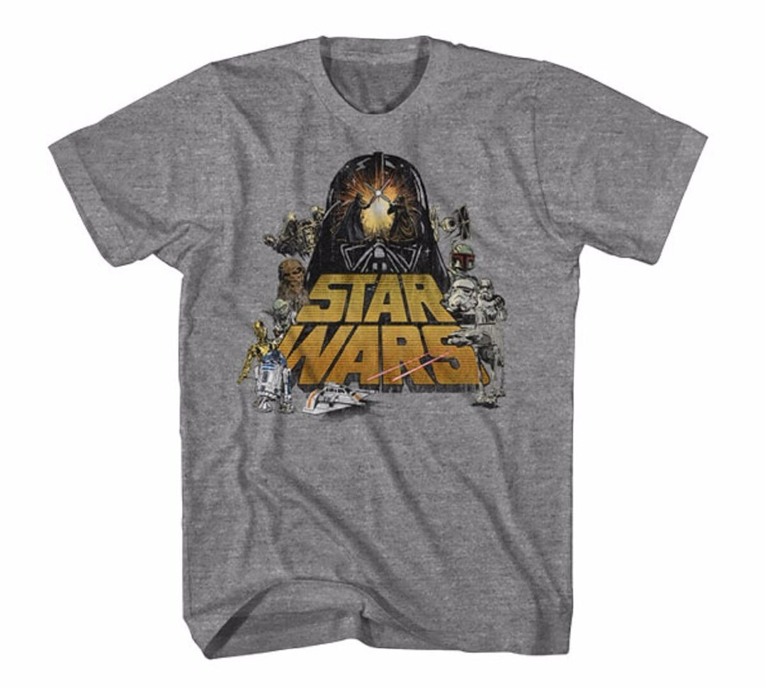 Star Wars Gold Logo Adult T-Shirt