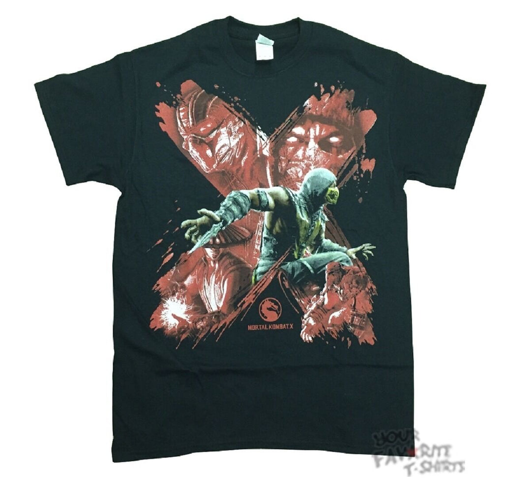 Mortal Kombat X Brush Stroke Montage Mkx Gamer Adult T-Shirt