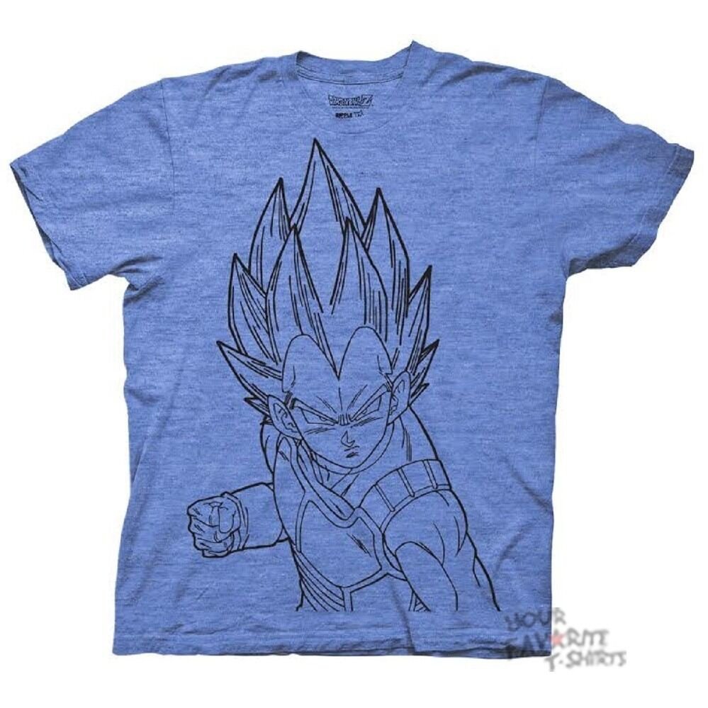 Dragon Ball Z Vegeta Line Art Dbz Anime Adult T-Shirt