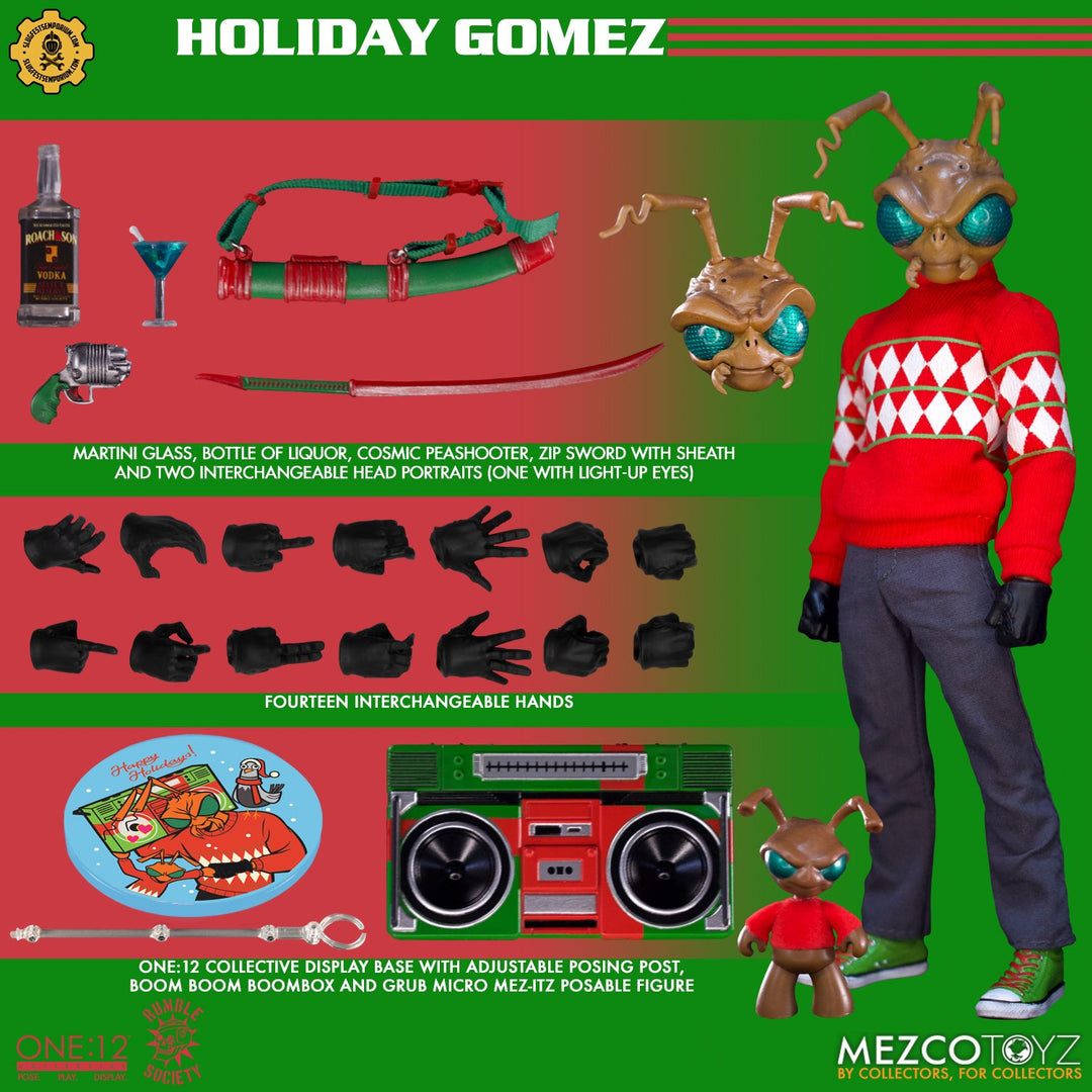 Mezco ONE:12 COLLECTIVE Holiday Gomez Exclusive Action Figure