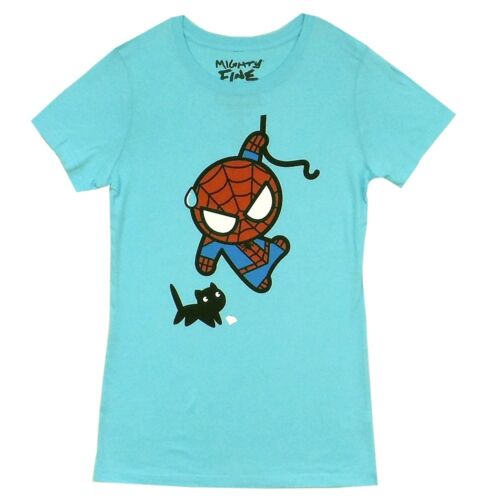 Spider-Man And Black Cat KawaII Marvel Comics Junior T-Shirt