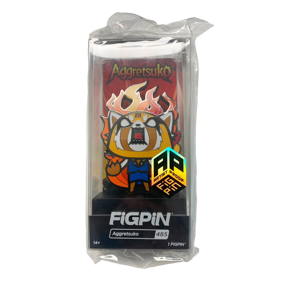 FiGPiN AP Artist Proof Aggretsuko Rage Flame 485 Collectible Enamel Pin