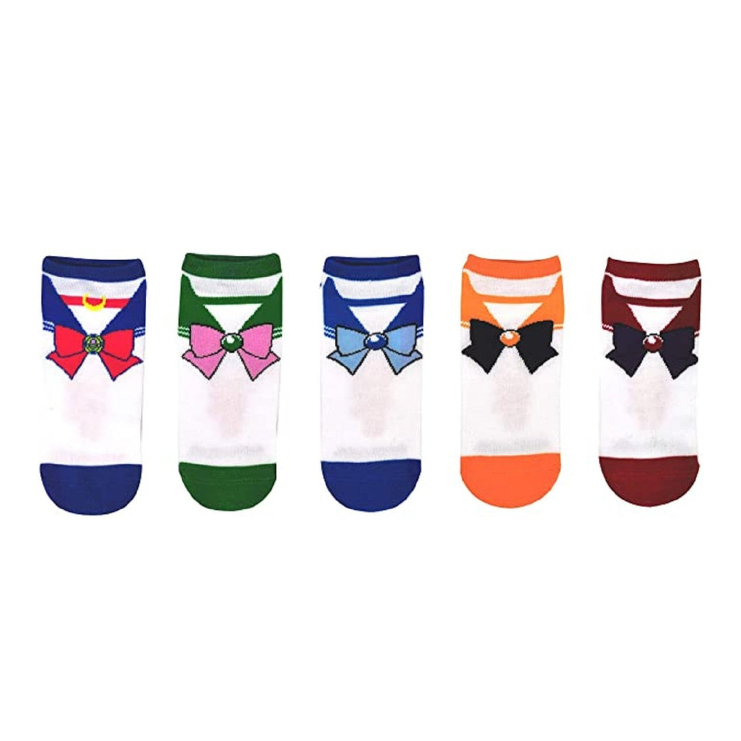 Sailor Moon Bows 5 Pack Socks Lowcut Socks - Fits Shoe Size 4-10