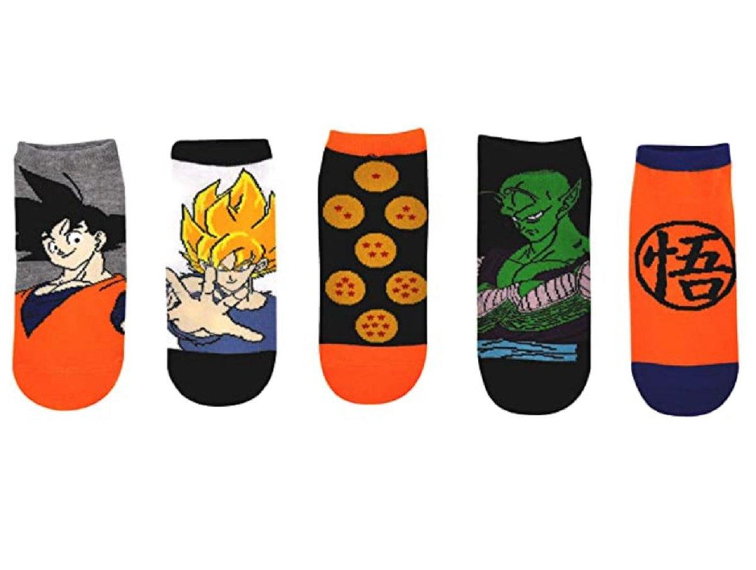 Dragon Ball Z Anime Goku, Piccolo 5 Pack Low Cut Socks