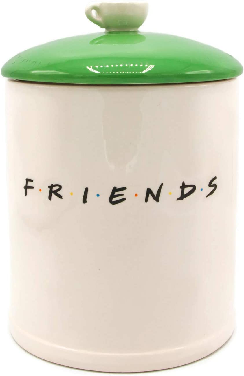 Friends Central Perk Logo Ceramic Cookie Jar Large White/Green