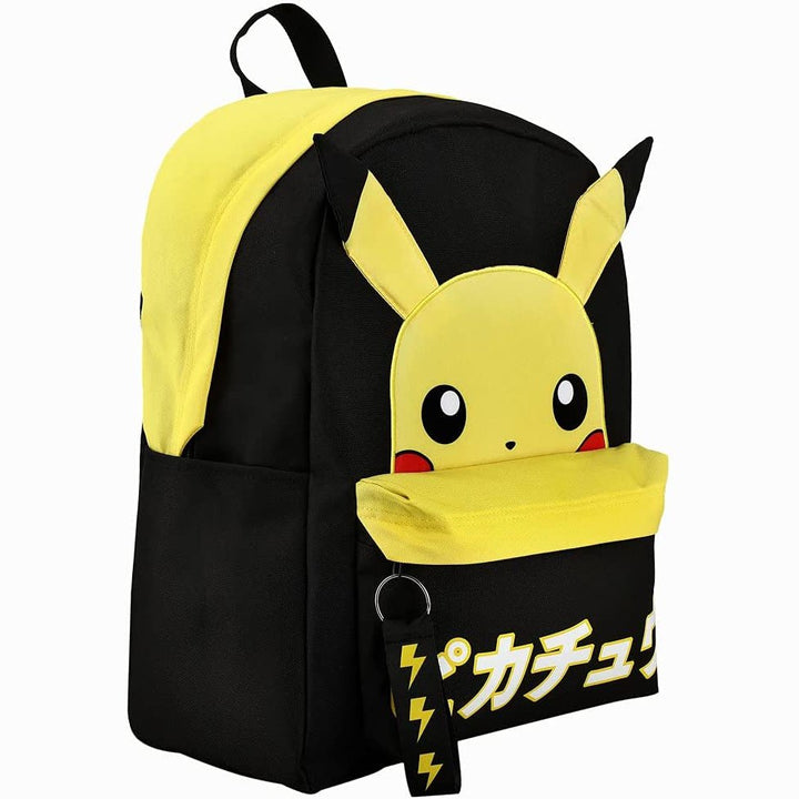 Pokemon Pikachu Anime Cartoon Yellow & Black Backpack book bag