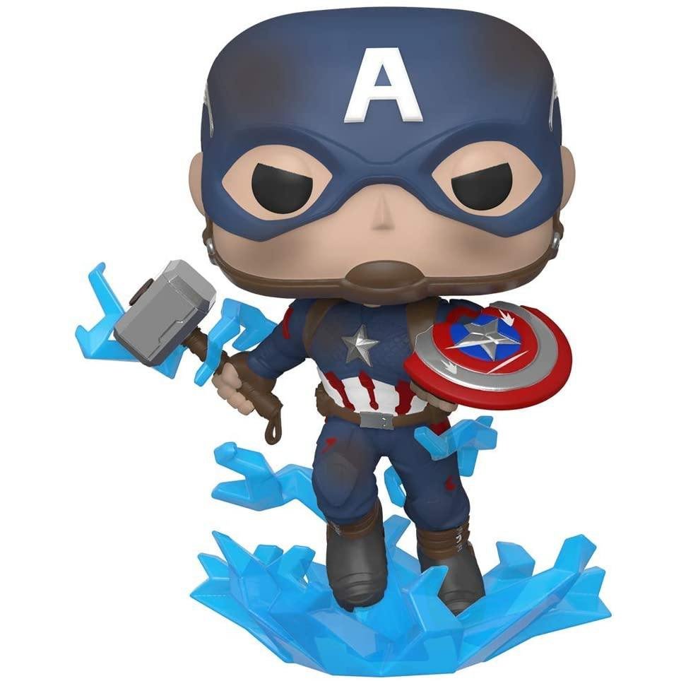 Funko Pop Marvel: Avengers Endgame - Captain America with Broken Shield & Mjoinir Vinyl Figure