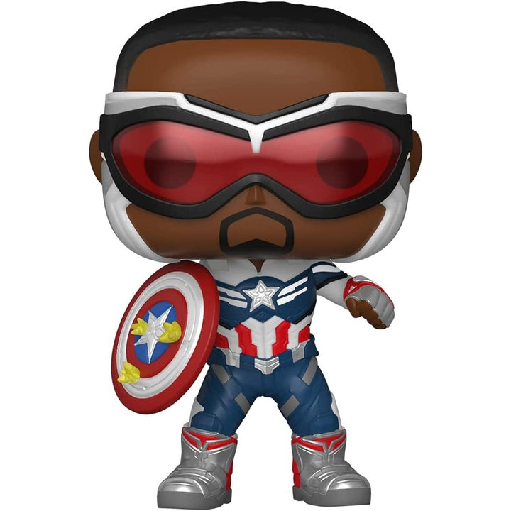Funko POP Marvel: Falcon and The Winter Soldier - Captain America Sam Wilson with Shield Year of The Shield Amazon Exclusive