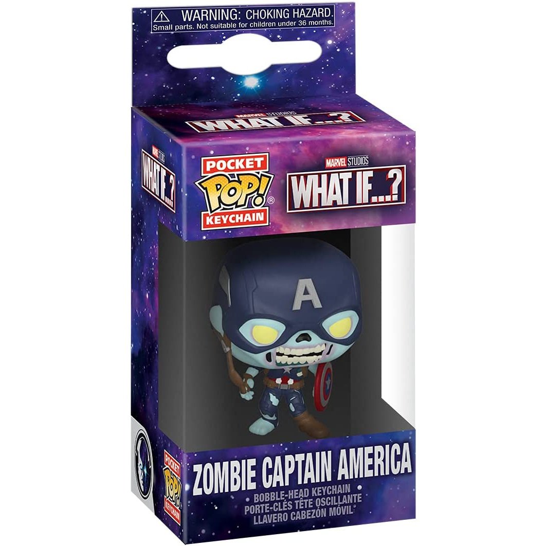 Funko Pop! Keychain Marvel What If? - Zombie Captain America Vinyl Figure