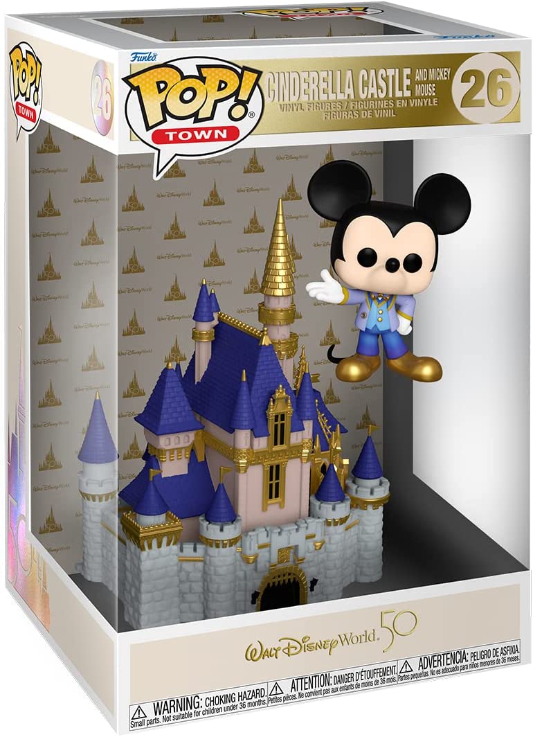 Funko Pop Town - Disney World 50th - Cinderella Castle with Mickey Mouse Figure