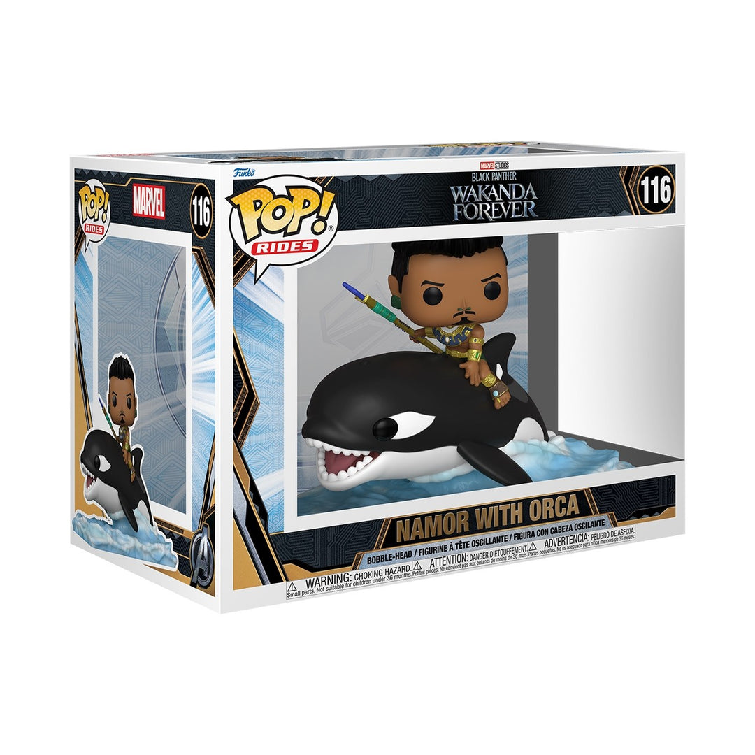 Funko Pop! Ride Super Deluxe Marvel: Black Panther Wakanda Forever - Namor With Orca