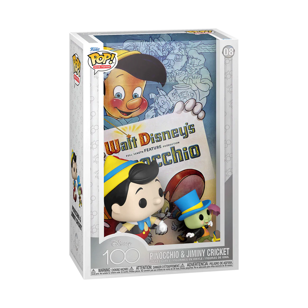 Funko Pop! Movie Poster Disney 100th - Pinocchio & Jiminy Cricket