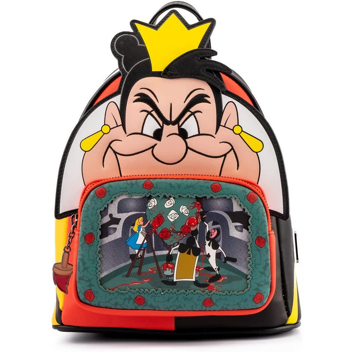 Loungefly Disney Villains Scene Series Queen of Hearts Womens Double Strap Shoulder Bag Purse