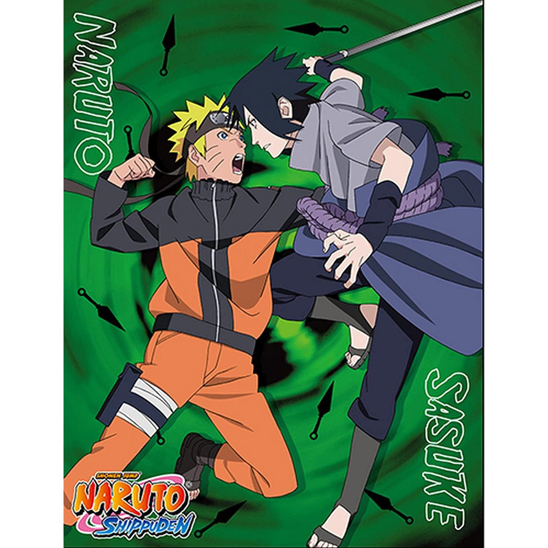 Naruto Shippuden - Sasuke & Naruto Sublimation Throw Blanket 46Wx60L