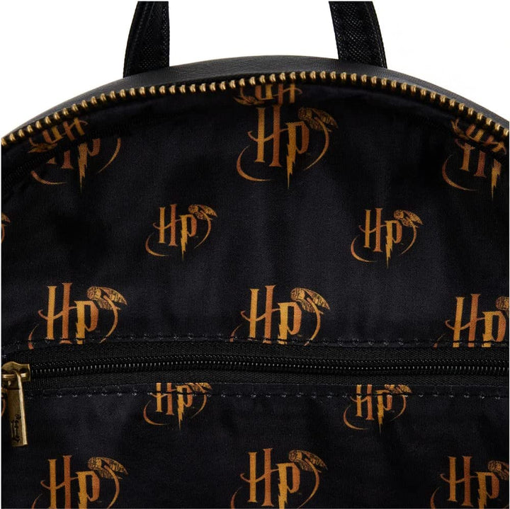 Loungefly Harry Potter Trilogy Triple Pocket Womens Double Strap Shoulder Bag Purse Backpack