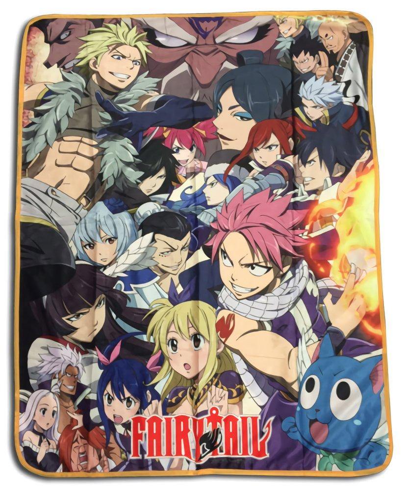 Fairy Tail Big Group Anime Sublimation Throw Blanket