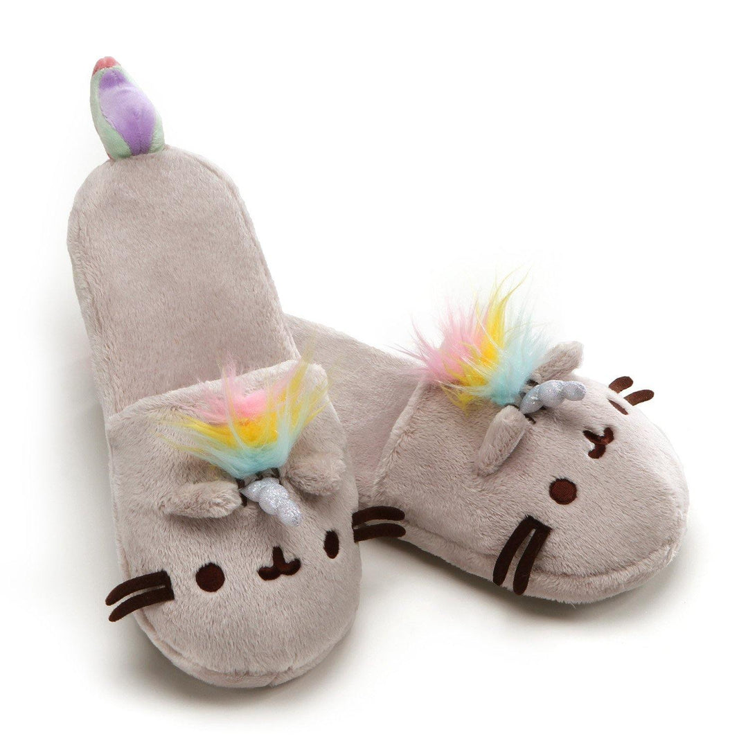 GUND Pusheenicorn Pusheen Unicorn Stuffed Plush Slippers
