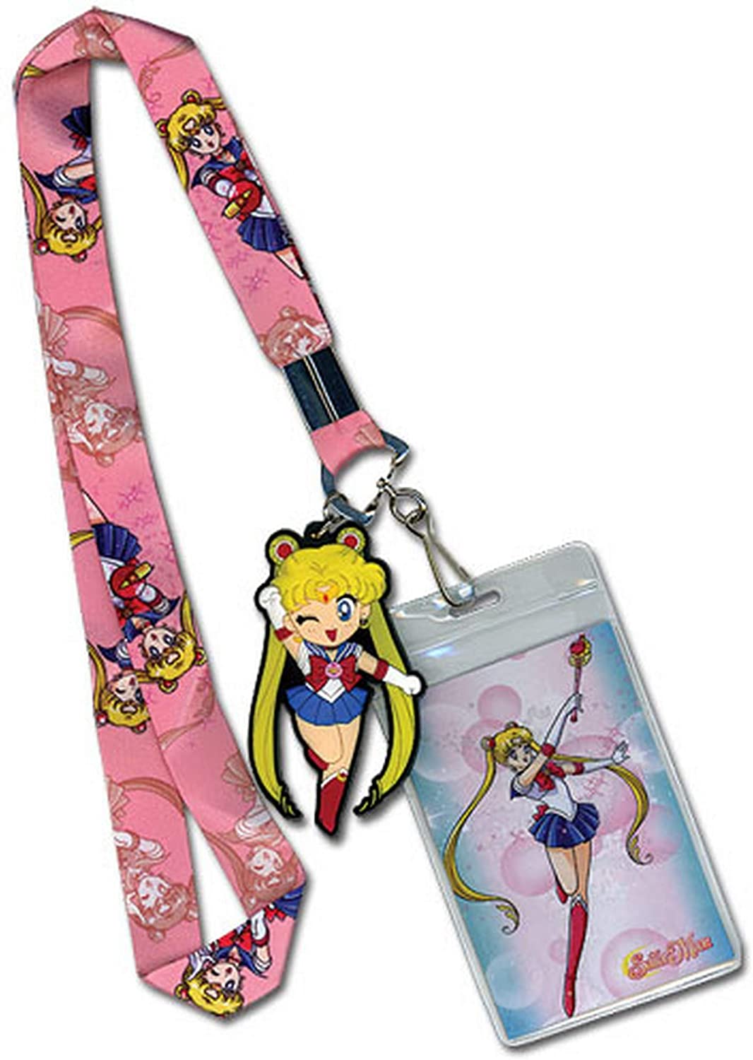 Sailor Moon Pink Anime Lanyard Neck Strap Id Holder